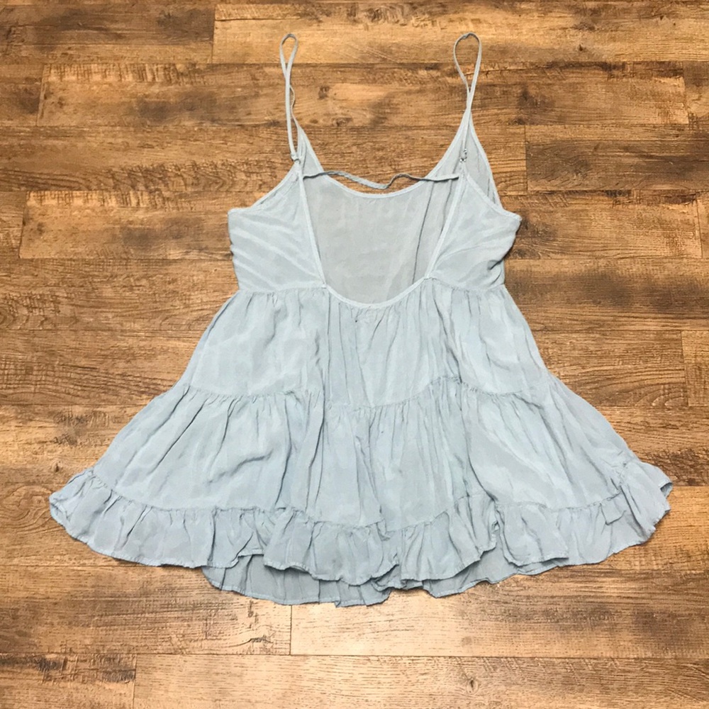 Brandy Melville Jada Blue Flowy Open Back Dress - Picture 6 of 6